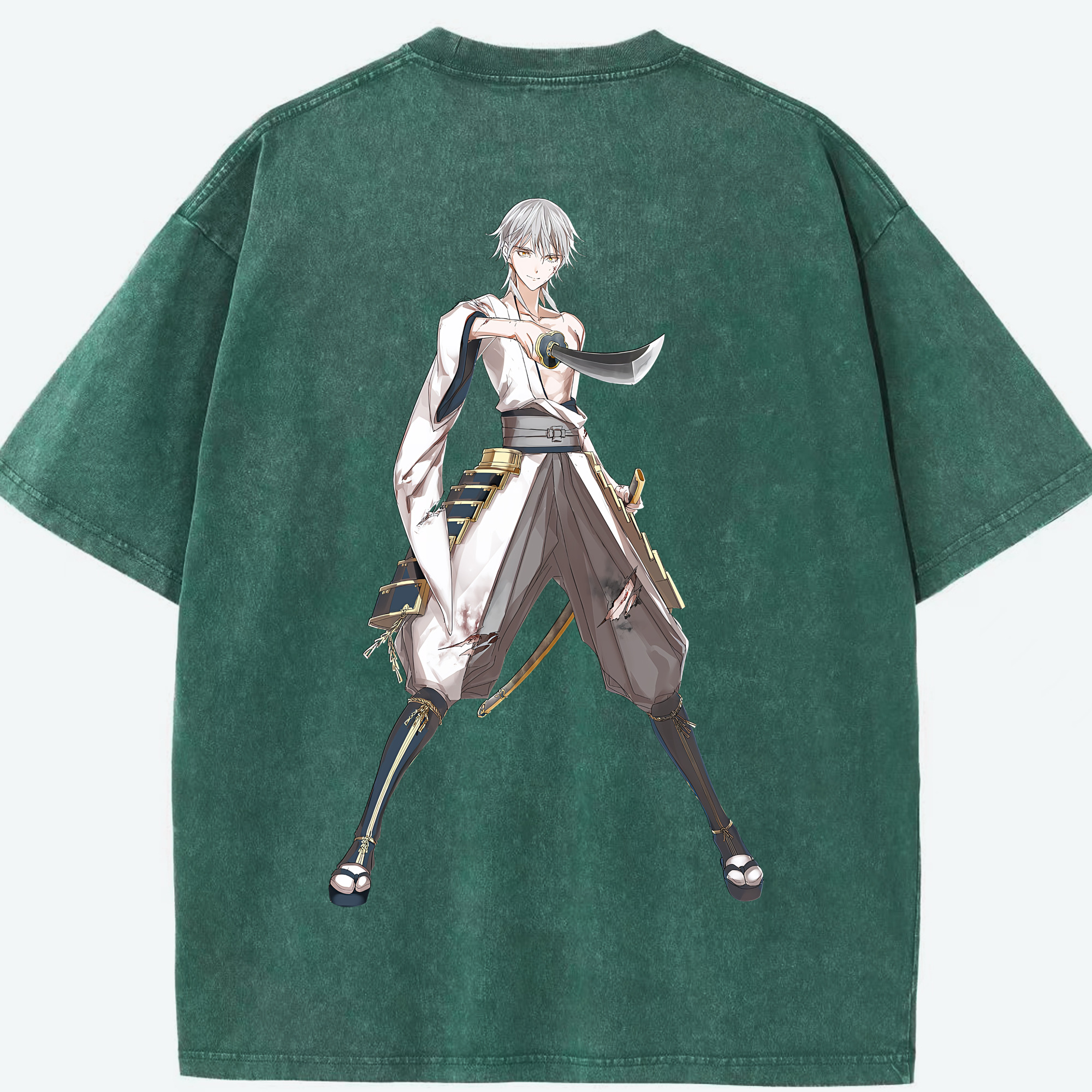 （画像用） 刀剣乱舞 Touken Ranbu 綿100% ヴィンテージ風 半袖Tシャツ（背面プリント）